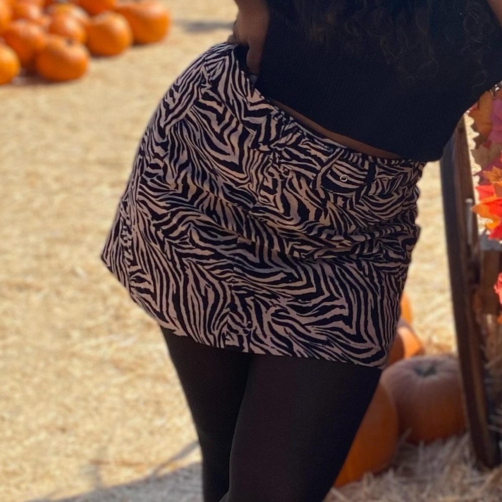 Zebra Mini Skirt